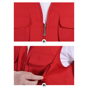 Chaleco Utilitario Multibolsillos de Alta Calidad a Precio de Fábrica, en Existencia, Entrega Rápida, Chaleco de Trabajo Unisex Resistente <span class=keywords><strong>para</strong></span> Uso Diario - Product Image 3