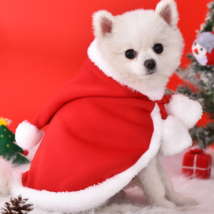 Capa con Capucha Navideña para Mascotas, Abrigo Festivo Cálido para Perros Pequeños y Medianos, Gatos, Disfraz para Fiesta de Navidad, Suave y Ligero - Product Image 3