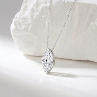 Collar Romántico Certificado de Plata de Ley 925 con Colgante de Moissanita y Zirconia en Forma de Corazón, Venta al por Mayor Directa de Fábrica, Ideal como Souvenir