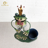 Pot de fleurs en métal de style nordique, mignon et durable, en forme de grenouille, pour la décoration de la maison, du jardin et du patio, pots en fer thermolaqué