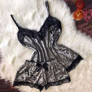 Sexy Lingerie <b>Set</b> Velvet Sleepwear Women's Pajama <b>Set</b> Sexy Temptation Babydoll Nightwear Cute <b>Cami</b> Top and Shorts Pajama Mujer - Product Image 5