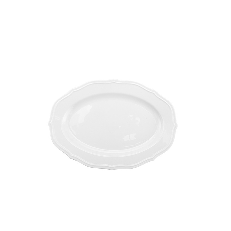 white 12 inches Oval Plate