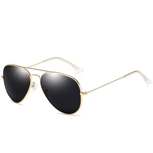 Gafas de Sol de piloto de Metal Retro HBK para hombre, marco de aleación a la moda, lentes con logotipo personalizado, estilo Retro polarizado, conducción Dropshipping - Product Image 1