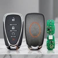 Clé de voiture intelligente à distance avec puce ID46 433 MHz HYQ4EA, 4 boutons, ABS noir, fonction de déverrouillage, Chevrolet Volt Blazer Traverse Camaro Cruze
