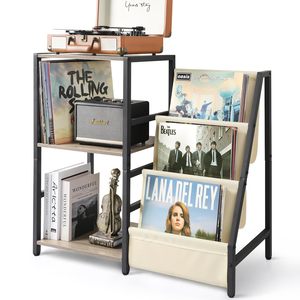 Soporte para tocadiscos con soporte para tocadiscos <span class=keywords><strong>de</strong></span> almacenamiento con soporte para discos Estante <span class=keywords><strong>de</strong></span> exhibición Gabinete <span class=keywords><strong>de</strong></span> discos para medios-Personalización <span class=keywords><strong>de</strong></span> <span class=keywords><strong>Amazon</strong></span> - Product Image 1