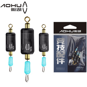 Aohu <b>Fishing</b> Lead Sinker 4.0g Cylindrical High Speed Graduated With Silicone <b>Float</b> Adjustment For River Tackle - Product Image 1