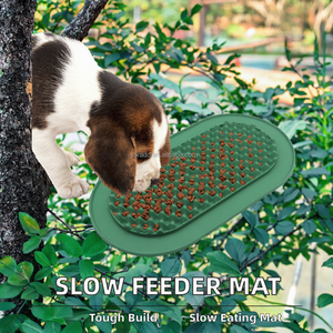 HILIM <b>Silicone</b> Slow Feeder Mat Pet Food Pads Dog Treat Pad with Prevent Choking Tipping Tray for Serving <b>Bowls</b> - Product Image 2