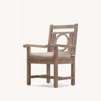 Table et chaises d'extérieur, ensemble de salle à manger moderne en teck pour cour, jardin, terrasse, style chinois oriental simple, grande table d'extérieur