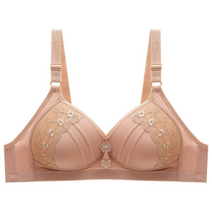 Lism Custom speciale grande tazza ricamo anello in acciaio reggiseno Plus Size regolabile di mezza età biancheria intima per il commercio elettronico - Product Image 3