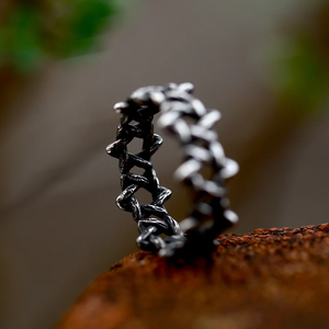 SS8-1029R रचनात्मक डिजाइन बुनाई पुरुषों के लिए स्टेनलेस स्टील वेन की रिंग स्टार ऑफ डेविड रिंग फैशन थोक गहने उपहार - Product Image 4