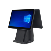 Caisse enregistreuse POS à double écran 15,6 pouces, système Windows 10, processeur Intel I5, imprimante intégrée 58 mm/80 mm, Bluetooth/Wi-Fi 6 pour la vente au détail