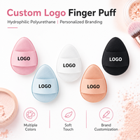 Esponja de Maquillaje Personalizada de Fábrica, Mini Esponja en Forma de Lágrima, Suave y Adhesiva, para Uso en Seco/Húmedo, para Corrector y Fijación