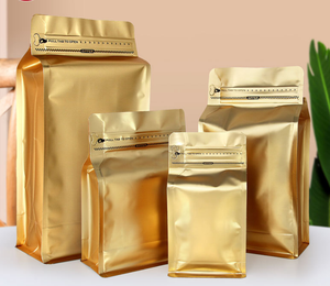 Aluminum Foil Coffee <b>Packaging</b> <b>Bags</b> Coffee Pouch with Valve Eight Side Coffee <b>Bags</b> with and Without Valve - Product Image 4