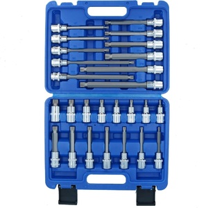 Jeu de 26 embouts multiprofile à longue portée, anti-effraction, mâle 12 points, <span class=keywords><strong>Torx</strong></span> étoile M5 à M16, 1/2 pouce - Product Image 4