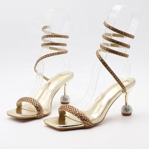 Y 7.5cm oro <span class=keywords><strong>nero</strong></span> <span class=keywords><strong>argento</strong></span> moda donna tacchi a spillo Versatile Sexy da festa <span class=keywords><strong>sandali</strong></span> con tacco a spirale da donna - Product Image 5