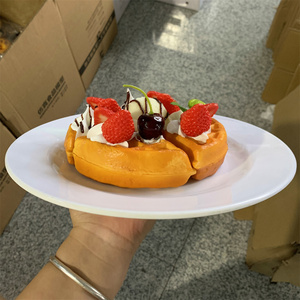 Waffle Fruit Cream Dessert Golden Crispy Waffle Delicious Story Strawberry Blueberry Banana Afternoon Tea Enjoy Leisure Time Joy - Product Image 4