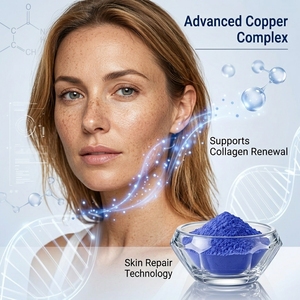 GHK-CU Poudre de sérum anti-rides au cuivre lyophilisé Biomimétique Matière cosmétique de haute pureté Marque privée OEM - Product Image 1