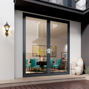 Porte en aluminium moderne à prix avantageux, design pour intérieur, cuisine, chambre, porte à double battant, cadre en aluminium, porte en verre à vendre - Product Image 6