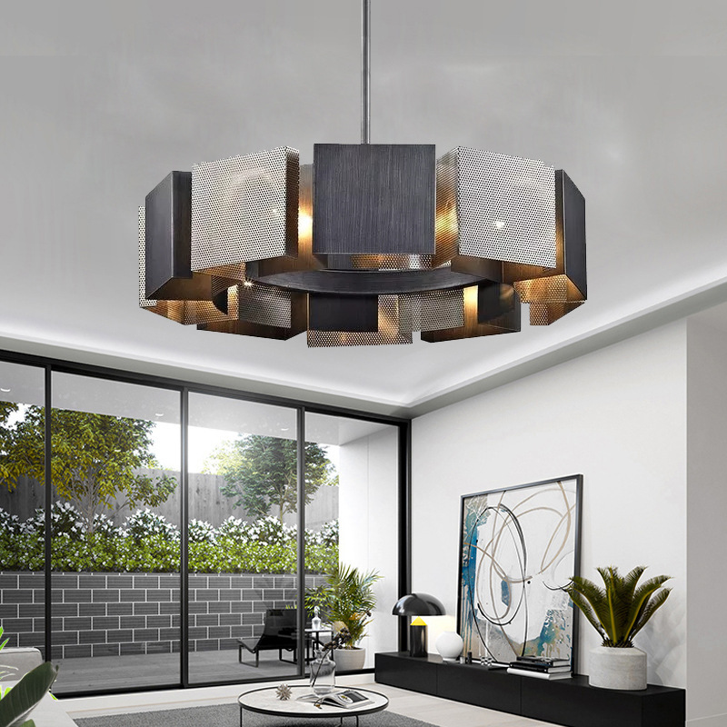 JYLIGHTING Modern Nordic Luxury Black Metal Pendant Light LED Industrial Hanging Light Hotel bar Livingroom Bedroom Light · image 1