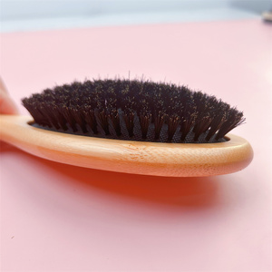 Bàn chải tóc bằng lông lợn rừng tre, chất lượng cao, lược massage da đầu, lược khí đệm cán dài, số lượng đặt hàng tối thiểu thấp - Product Image 3
