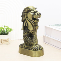 Nouveau best-seller transfrontalier : Modèle de Merlion en alliage, ornement artisanal, souvenir de voyage de Singapour et objet décoratif