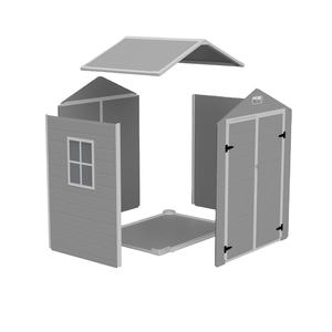 <span class=keywords><strong>Abri</strong></span> <span class=keywords><strong>de</strong></span> <span class=keywords><strong>jardin</strong></span> extérieur 6x4 pieds en PP, écologique, résistant à la décomposition, étanche, avec plancher, facilement assemblable et portable <span class=keywords><strong>pour</strong></span> la cour et le <span class=keywords><strong>jardin</strong></span> - Product Image 1