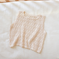 Pull en coton fin tricoté unisexe pour bébé et tout-petit, sans manches, avec bordure en fourrure, respirant et écologique, idéal pour l'été