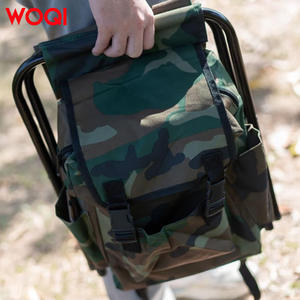 เก้าอี้พับแคมป์ปิ้ง Woqi เก้าอี้ตกปลาแบบพกพาสำหรับกิจกรรมกลางแจ้ง โครงอะลูมิเนียม ผ้า Oxford รูปทรงสี่เหลี่ยมผืนผ้า เก้าอี้เดินทาง - Product Image 1