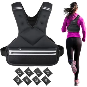 Custom Logo Training Workout Jogging Walking 4-10lb Adjustable Sport Reflective Running Weighted Vest