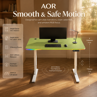 Table de jeu électronique AOR moderne, plateau en placage de fibre de carbone de qualité E0 de 18 mm, personnalisation des couleurs, protection contre la surchauffe, vente en gros d'usine