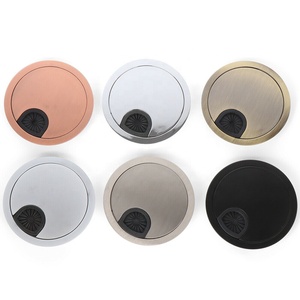 Organizador de Cables para Escritorio de Oficina, Base Cuadrada con Orificios Redondos, Pasacables de Plástico ABS de 60 mm, ¡Oferta! - Product Image 3