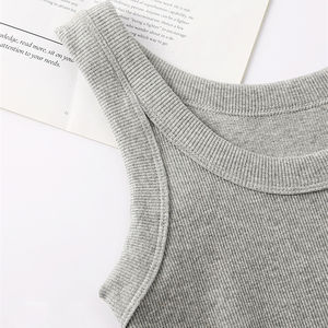 Camisole d'été pour femmes RUICHI avec coton et élasthanne côtelé 260GSM, anti-exposition, élégante, superposition et vêtement <span class=keywords><strong>extérieur</strong></span>, débardeur - Product Image 3