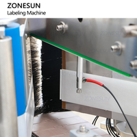 Étiqueteuse double face de bouteille plate d'autocollants automatiques de ZONESUN ZS-TB300M pour les bouteilles carrées