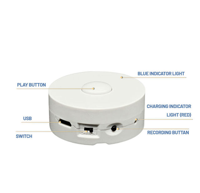 Custom Recording Voice Box Programmable USB Rechargeable Sound Module Mini Recorder Sound Module Box for Plush Toys