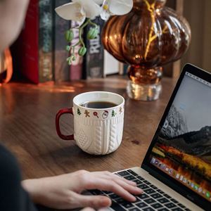 Tasses à café personnalisées pour couple en céramique et acier inoxydable, gaufrées en 3D, pour lui et pour elle, pour la Saint-Valentin, 400 ml, cadeau écologique - Product Image 5