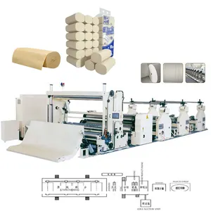 Máquina de fabricación de papel higiénico de toalla de tela de mano Máquina de rollo de rebobinado de celulosa de papel 90-280mm
