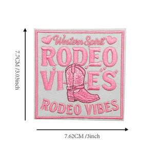 Cowgirl occidentale all'ingrosso su ferro personalizzato su ricamo Patch per il cappello Rodeo Howdy cucito su toppe cappello di alta qualità toppa di fabbrica - Product Image 4