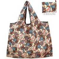 Sacs d'épicerie fourre-tout réutilisables pliables à impression complète Grand sac en nylon
