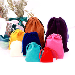 Mini Velvet Drawstring Gift Bag Custom Logo Colorful Wedding Cosmetic Packaging <b>Pouch</b> for Necklaces Watches Glasses Dust-proof - Product Image 1
