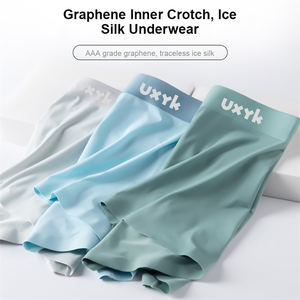 Vente en gros Prix bas Ensemble <span class=keywords><strong>de</strong></span> sous-vêtements mi-hauts respirants sans couture en soie glacée pour hommes - Product Image 4