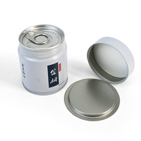 Boîtes rondes en métal personnalisées de 68*60 mm, hermétiques, pour 50 g de matcha, café et thé, emballage mini de 30 g avec bouchons et couvercles intérieurs