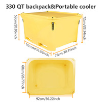 Bacs à poisson en plastique industriel emboîtables à caractéristique thermique 330L Conteneurs empilables pour la logistique, le transport et l'utilisation alimentaire Bac de stockage isolé pour poissons