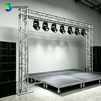 Structure de scène en aluminium de forme arquée, design en dôme, taille personnalisée, pour l'éclairage et les enceintes Line Array