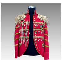 Haute Qualité Renaissance Médiévale Hommes Costumes Paillettes Veste Plus La Taille Performance Blazer