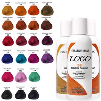 Coloration capillaire semi-permanente à marque privée, teintes vibrantes : noir intense, brun miel, bleu indigo, orange, rose, rouge