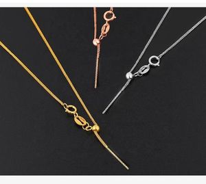 Collar Xinfly con Forma de Aguja, Oro Real de 18K, Cadena Chopin AU750, Estilo Cola de Zorro, Longitud Ajustable, Joyería DIY - Product Image 4