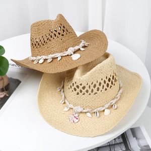 <span class=keywords><strong>Sombrero</strong></span> Vaquero Occidental Unisex con Bordado a Máquina y Diseño <span class=keywords><strong>de</strong></span> Concha, Ideal para Deportes al Aire Libre, Senderismo y Pesca - Product Image 3