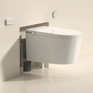 WC intelligent mural, cuvette de toilette automatique, sanitaires en céramique, toilette intelligente suspendue au mur - Product Image 1