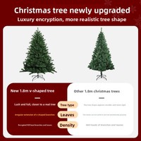 Vente directe transfrontalière : Arbre de Noël artificiel en PVC en forme de V, luxueux, écologique, ignifuge et très demandé