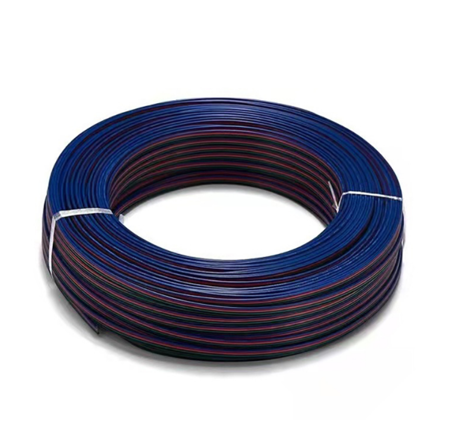 4 контактный провод кабель-удлинитель для 20AWG шнур луженый медный кабель для цветная (RGB) светодиодных лент 100 м/рулон